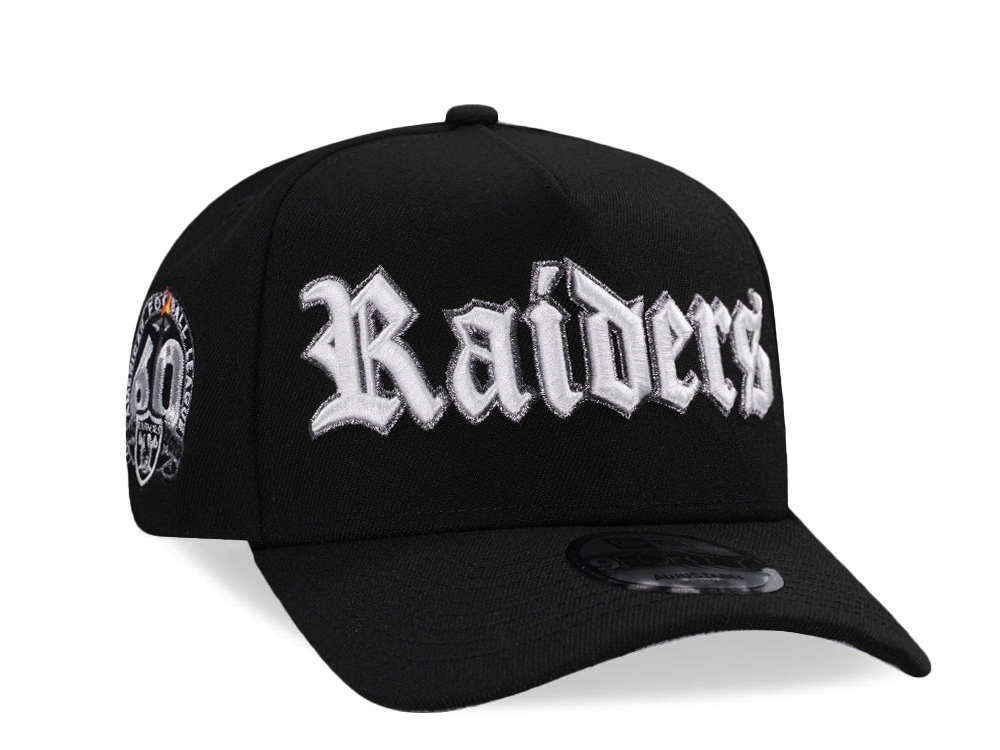 New Era Las Vegas Raiders 60th Anniversary Script Edition 9Forty A Frame Snapback Casquette