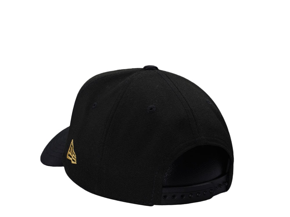 New Era Boston Celtics Black Gold Satin Brim Edition 9Forty A Frame Snapback Casquette