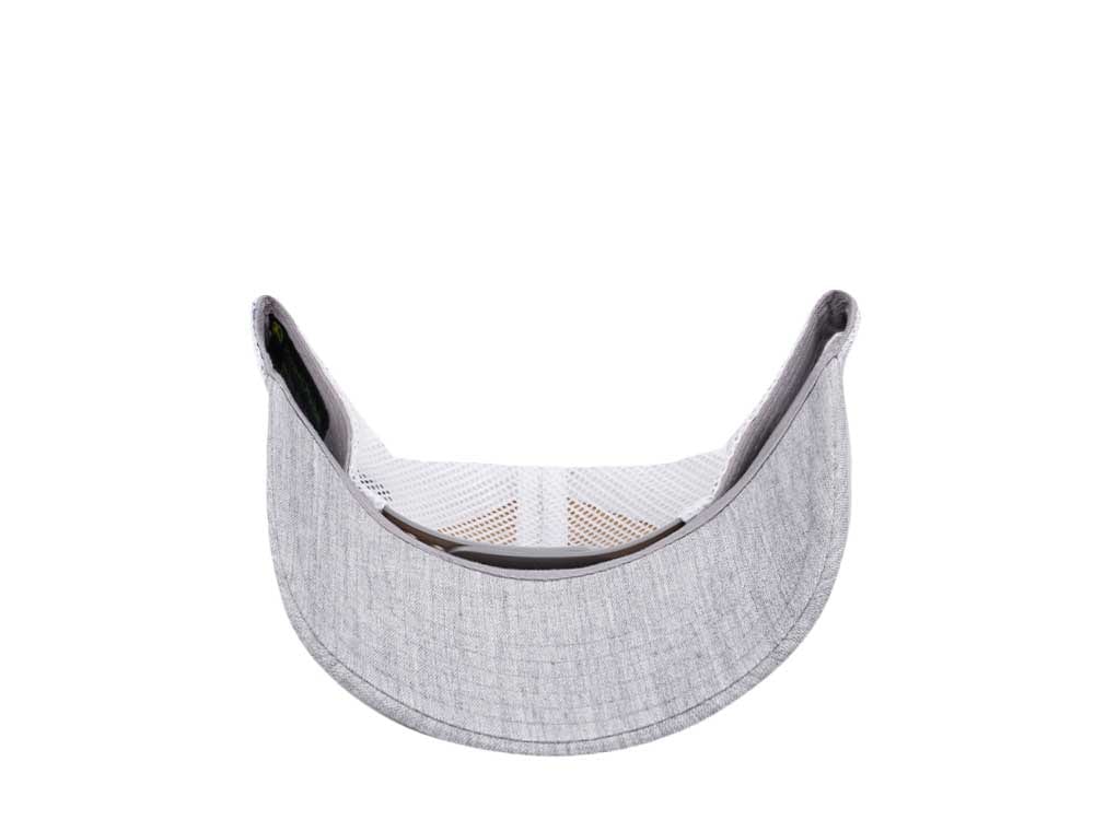 John Deere Twill Mesh Sueded Logo Grey White Trucker Snapback Casquette