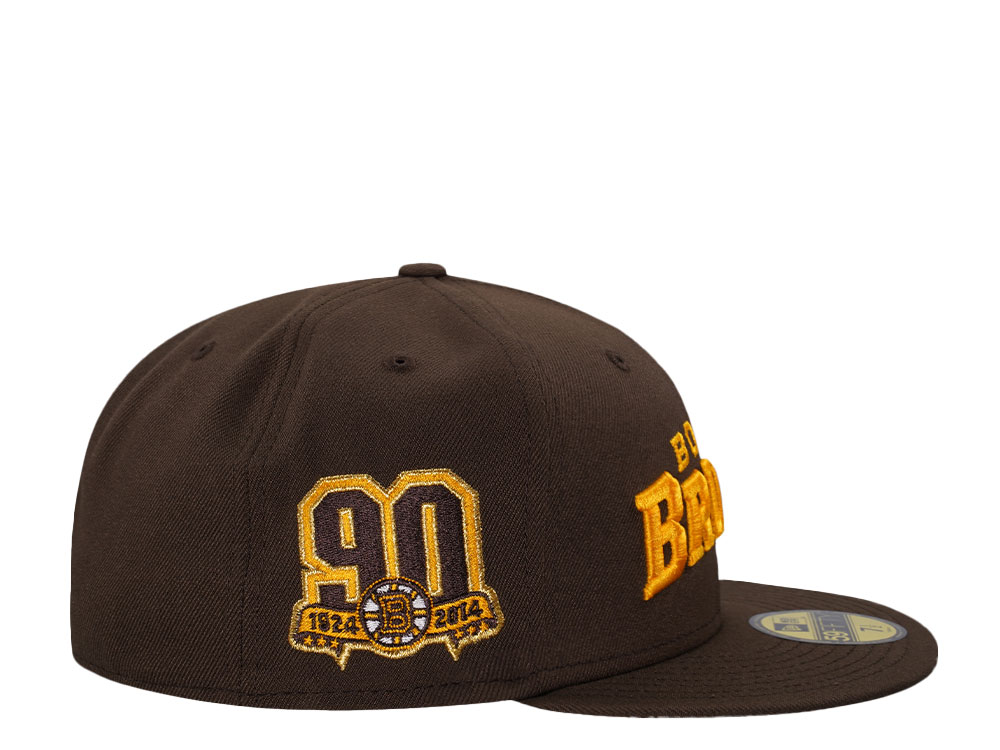 New Era Boston Bruins 90th Anniversary Throwback Edition 59Fifty Fitted Casquette