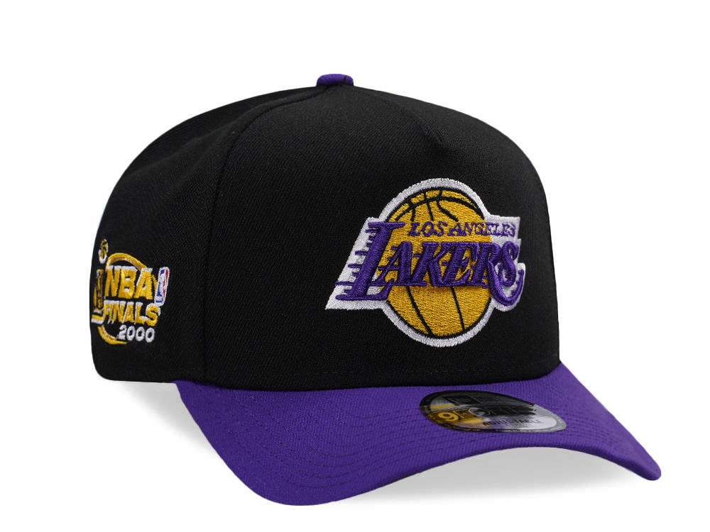 New Era Los Angeles Lakers NBA Finals 2000 Black Two Tone Edition 9Forty A Frame Snapback Casquette
