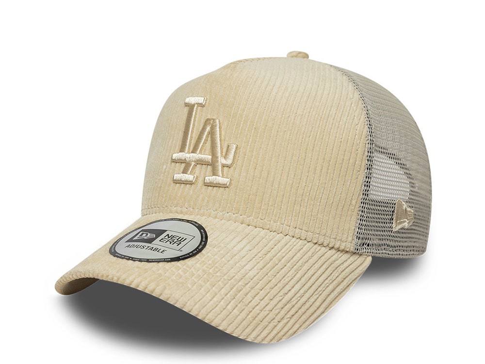 New Era Los Angeles Dodgers Corduroy Tonal Stone Edition 9Forty A Frame Trucker Snapback Casquette