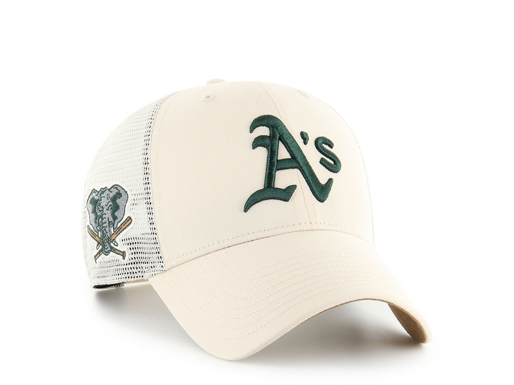 47Brand Oakland Athletics Natural Branson Sure Shot Edition Trucker MVP Snapback Casquette