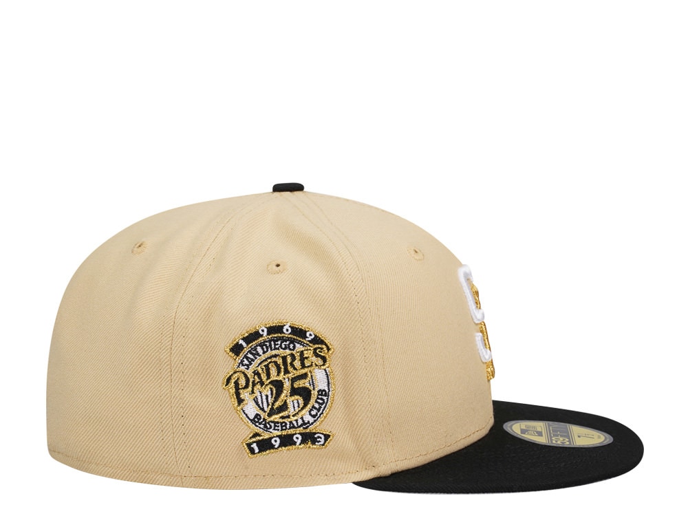 New Era San Diego Padres 25th Anniversary Black Vegas Two Tone Edition 59Fifty Fitted Casquette