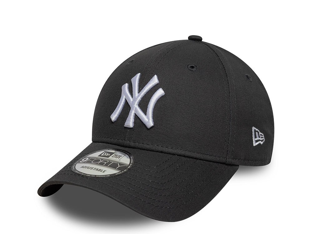 New Era New York Yankees League Essential Dark Gray Edition 9Forty Strapback Casquette
