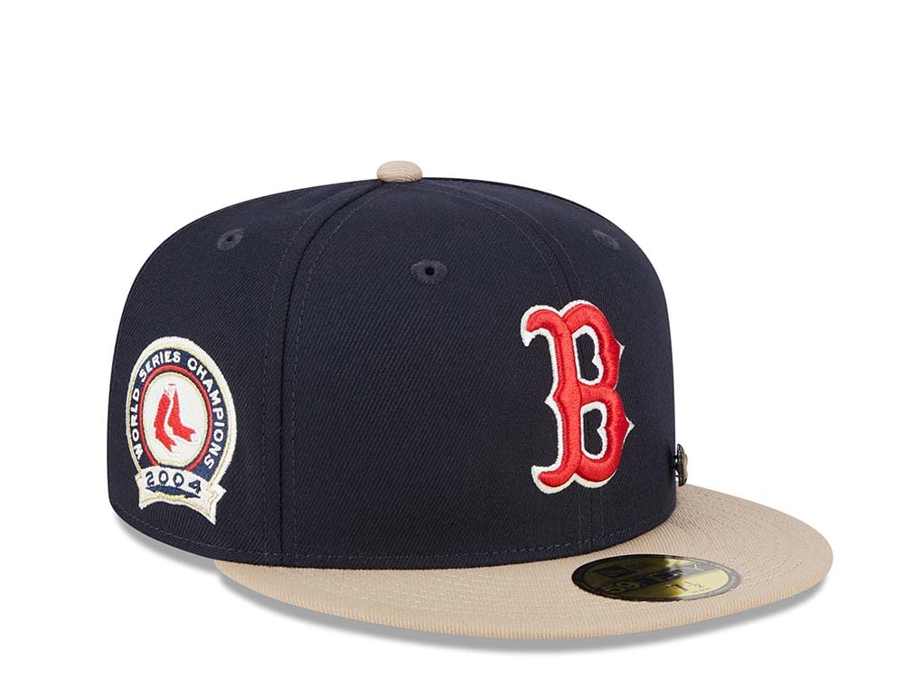 New Era Boston Red Sox World Series Champions 2004 Varsity Pin Two Tone Edition 59Fifty Fitted Casquette