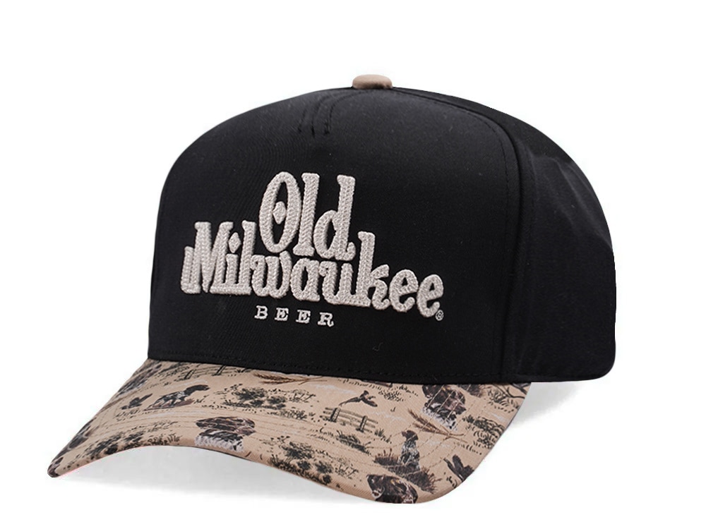 American Needle Old Milwaukee Beer Black Edition Snapback Casquette