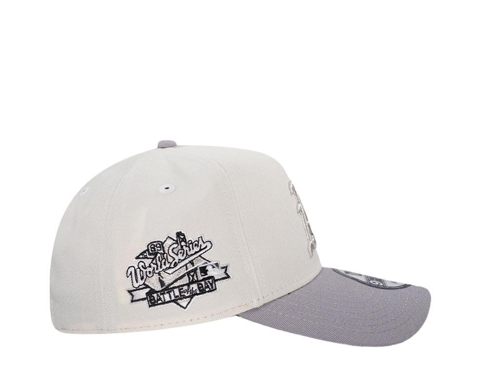 New Era Oakland Athletics World Series 1989 Metallic Chrome Two Tone 9Forty A Frame Snapback Casquette