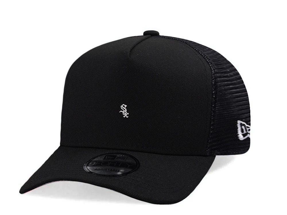 New Era Chicago White Sox Micro Logo Black Edition 9Forty A Frame Trucker Snapback Casquette