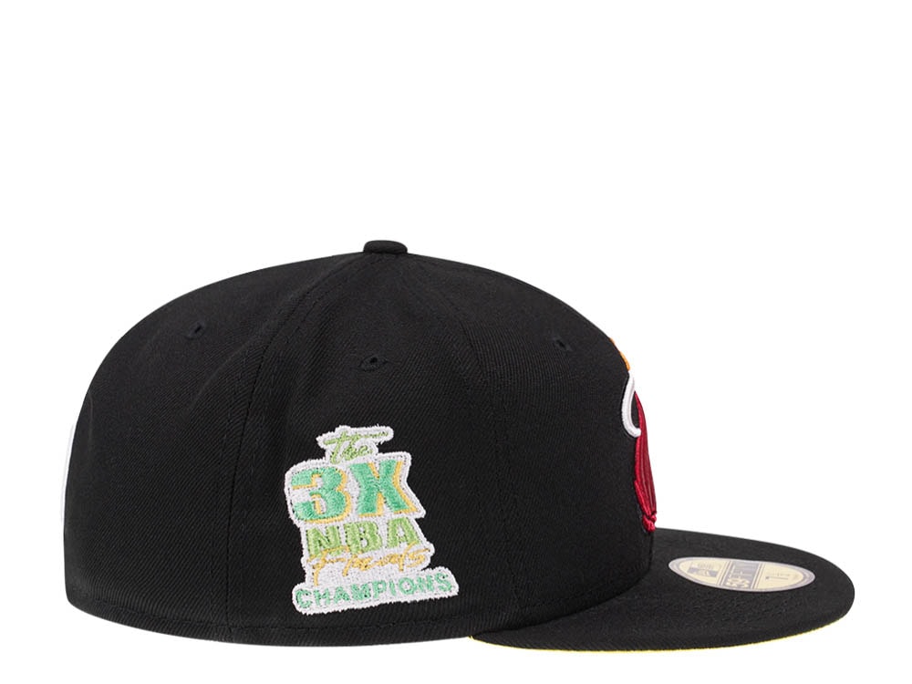 New Era Miami Heat Citruspop Patch The 3x NBA Finals Champions 59fifty Fitted Casquette