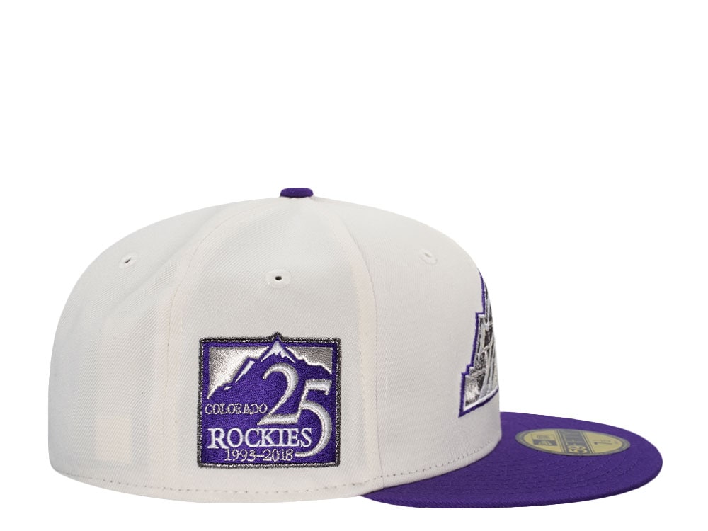New Era Colorado Rockies 25th Anniversary Bricks Chrome Two Tone Edition 59Fifty Fitted Casquette