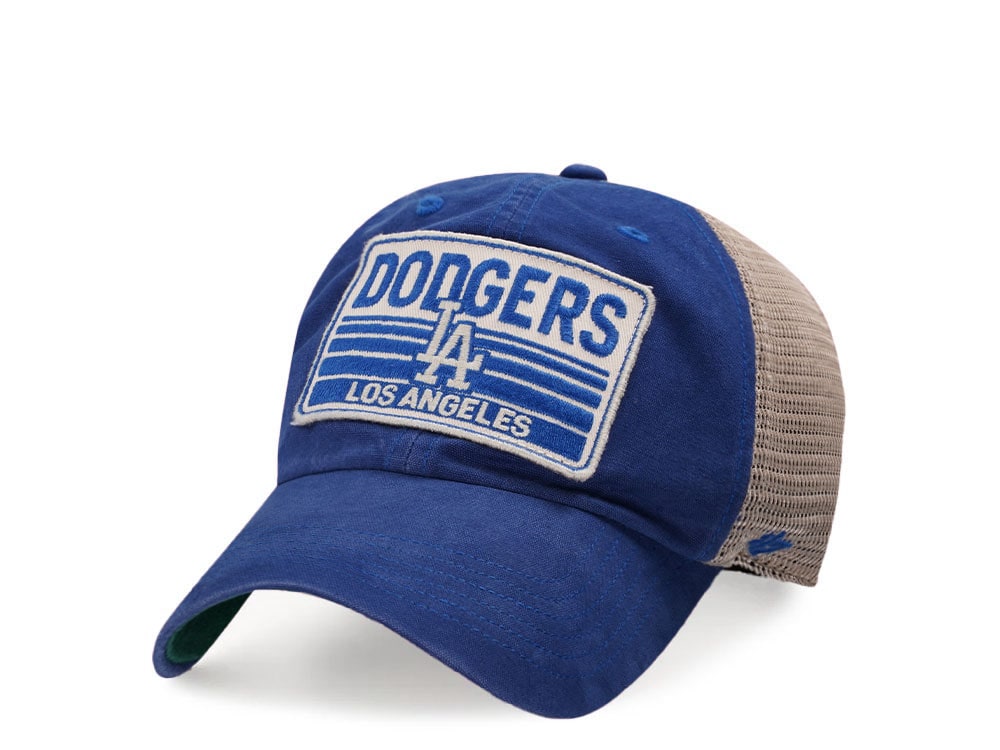 47Brand Los Angeles Dodgers Vintage Royal Blue Four Stroke Clean up Trucker Snapback Casquette