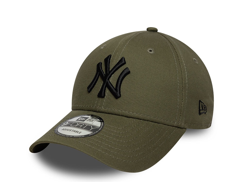 New Era New York Yankees League Essential Olive Edition 9Forty Strapback Casquette