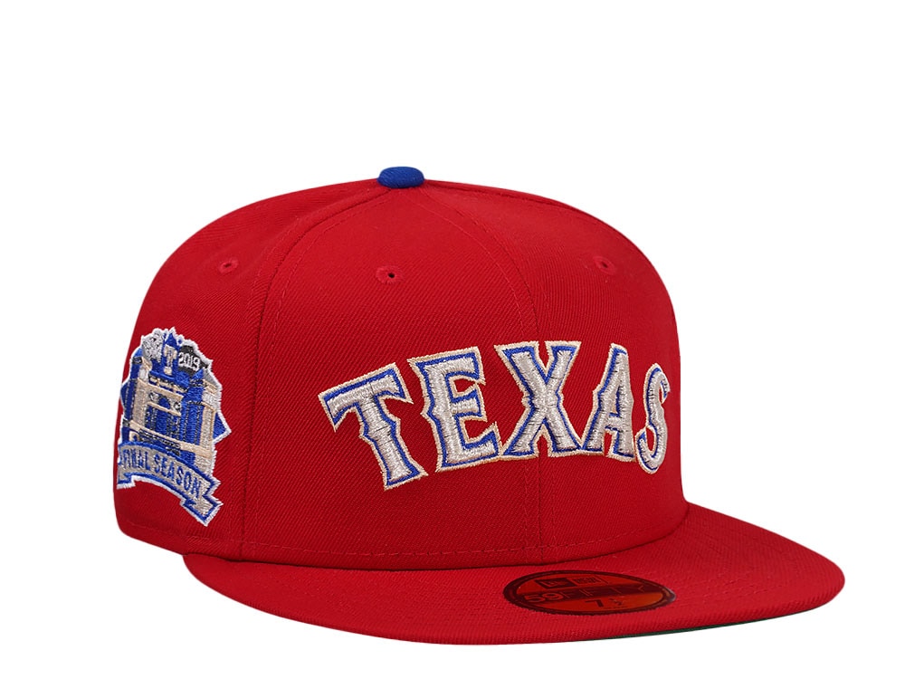 New Era Texas Rangers Final Season 2019 Silver Red Edition 59Fifty Fitted Casquette
