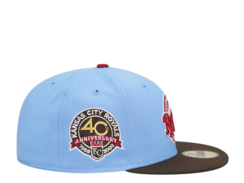 New Era Kansas City Royals 40th Anniversary Powder Blue Throwback Two Tone Edition 59Fifty Fitted Casquette