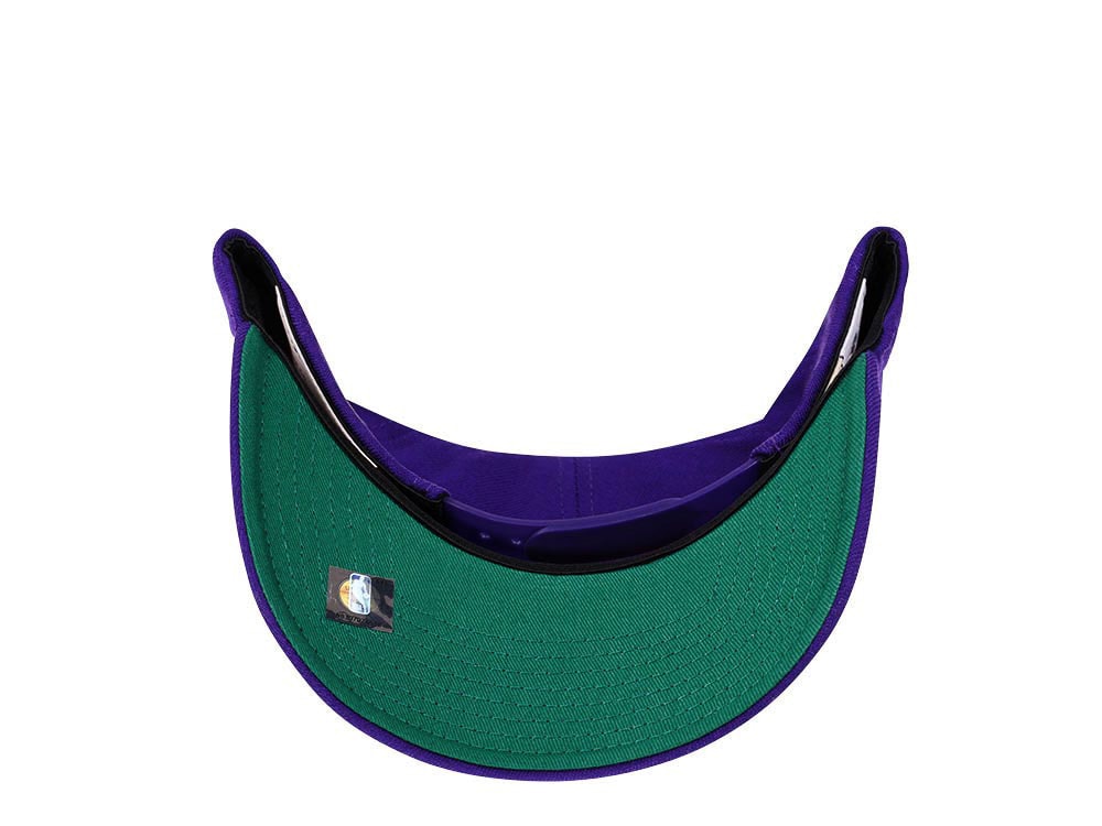 Mitchell & Ness Utah Jazz Team Ground Purple Red Line Solid Flex Snapback Casquette