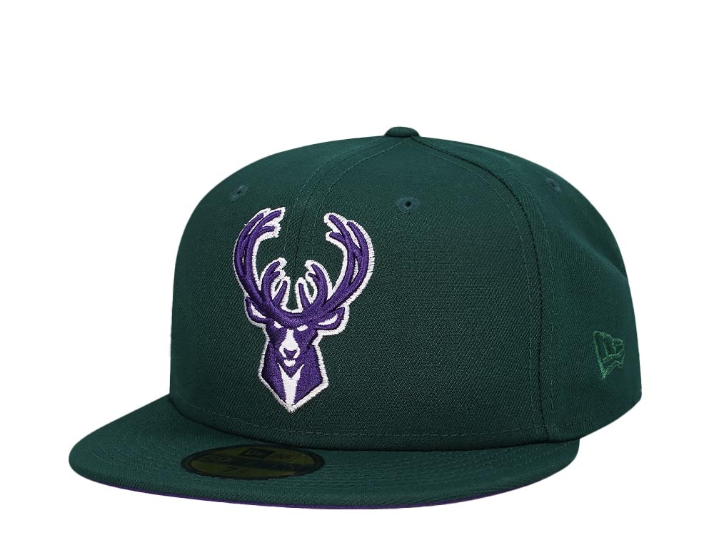 New Era Milwaukee Bucks Green Purple Classic Edition 59Fifty Fitted Casquette