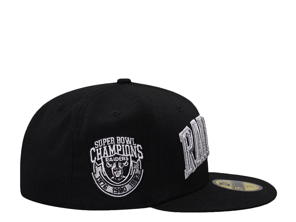 New Era Las Vegas Raiders Super Bowl Champions Black Wool Edition 59Fifty Fitted Casquette
