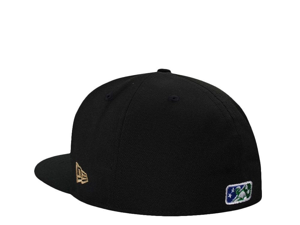 New Era Hartford Yard Goats Black Throwback Edition 59Fifty A Frame Fitted Casquette