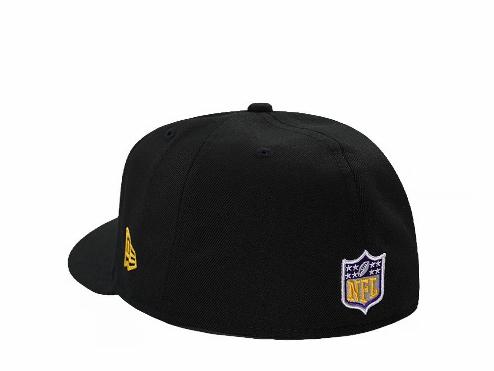 New Era Minnesota Vikings Black Classic Edition Pre Curved 59Fifty Fitted Casquette