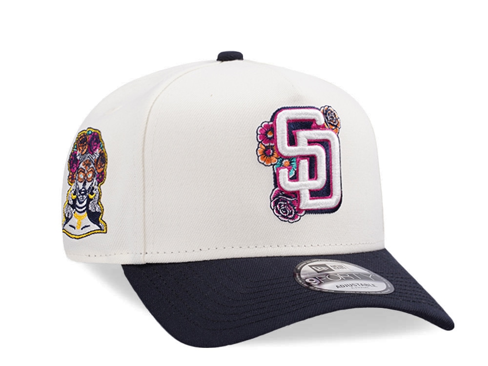 New Era San Diego Padres Dia de Muertos Floral Chrome Two Tone Edition 9Forty A Frame Snapback Casquette