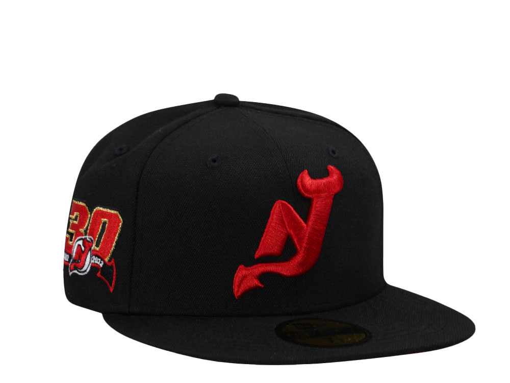 New Era New Jersey Devils 30th Anniversary Legend Black Red Edition 59Fifty Fitted Casquette