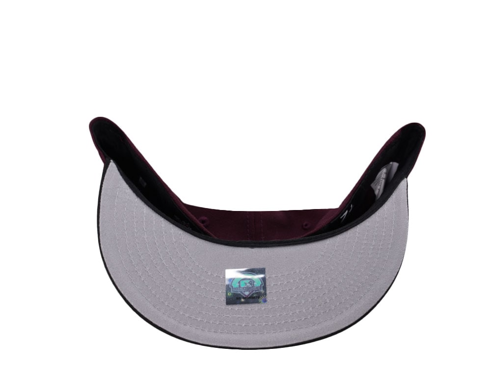 New Era Akron Devil Strips Maroon Two Tone Edition 59Fifty Fitted Casquette
