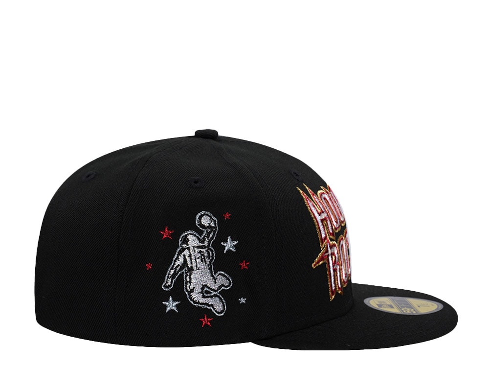 New Era Houston Rockets I Love This Game Metallic Black Prime Edition 59Fifty Fitted Casquette