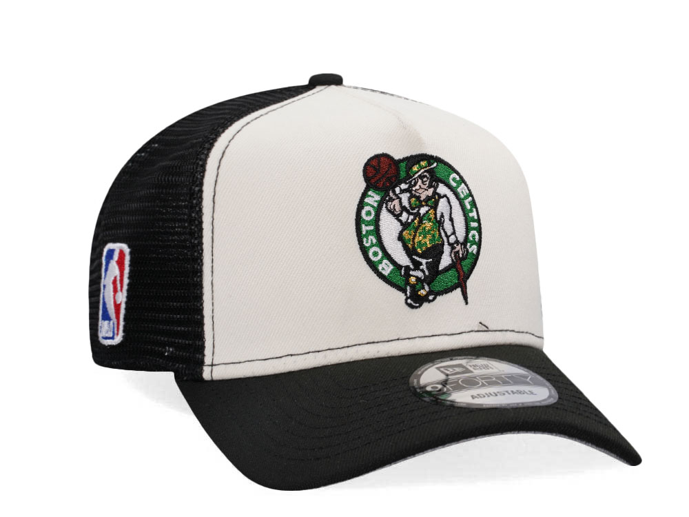 New Era Boston Celtics White 9Forty A Frame Trucker Snapback Casquette
