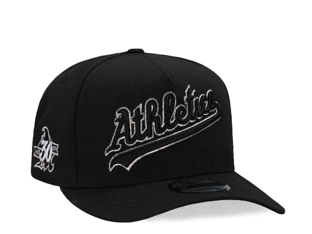 New Era Oakland Athletics Black Silver 9Fifty A Frame Snapback Casquette