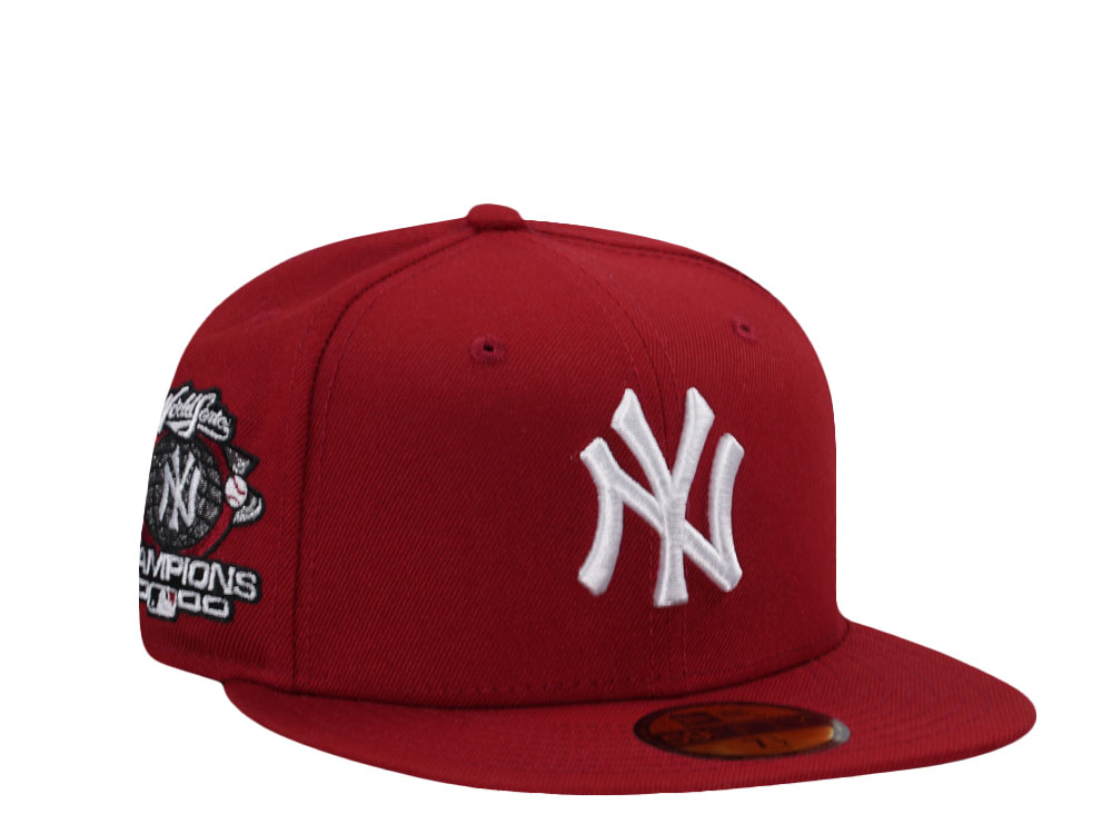 New Era New York Yankees World Series Champions 2000 Red Prime Edition 59Fifty Fitted Casquette