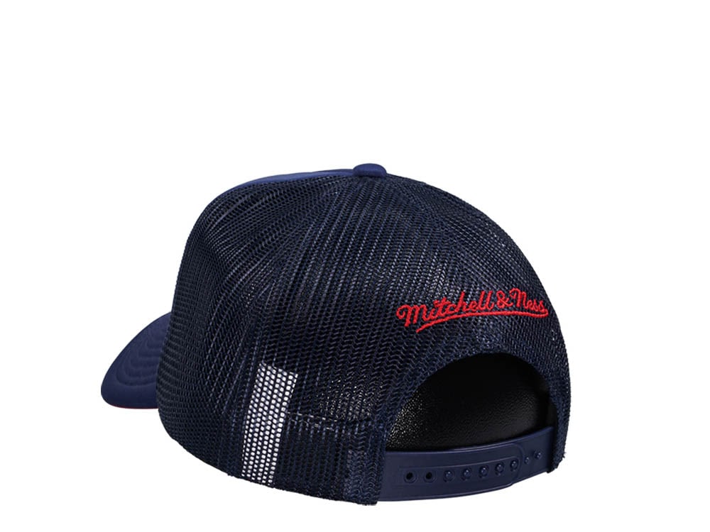 Mitchell & Ness Houston Rockets Navy Billboard Trucker Snapback Casquette