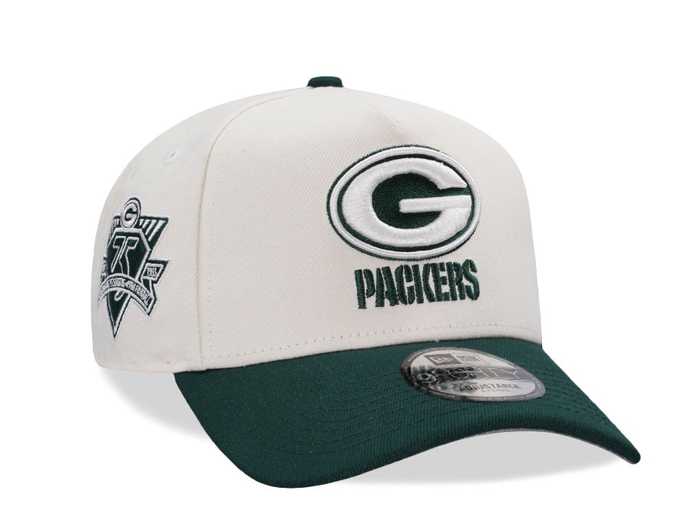 New Era Green Bay Packers 75 Seasons Chrome Two Tone Edition 9Forty A Frame Snapback Casquette