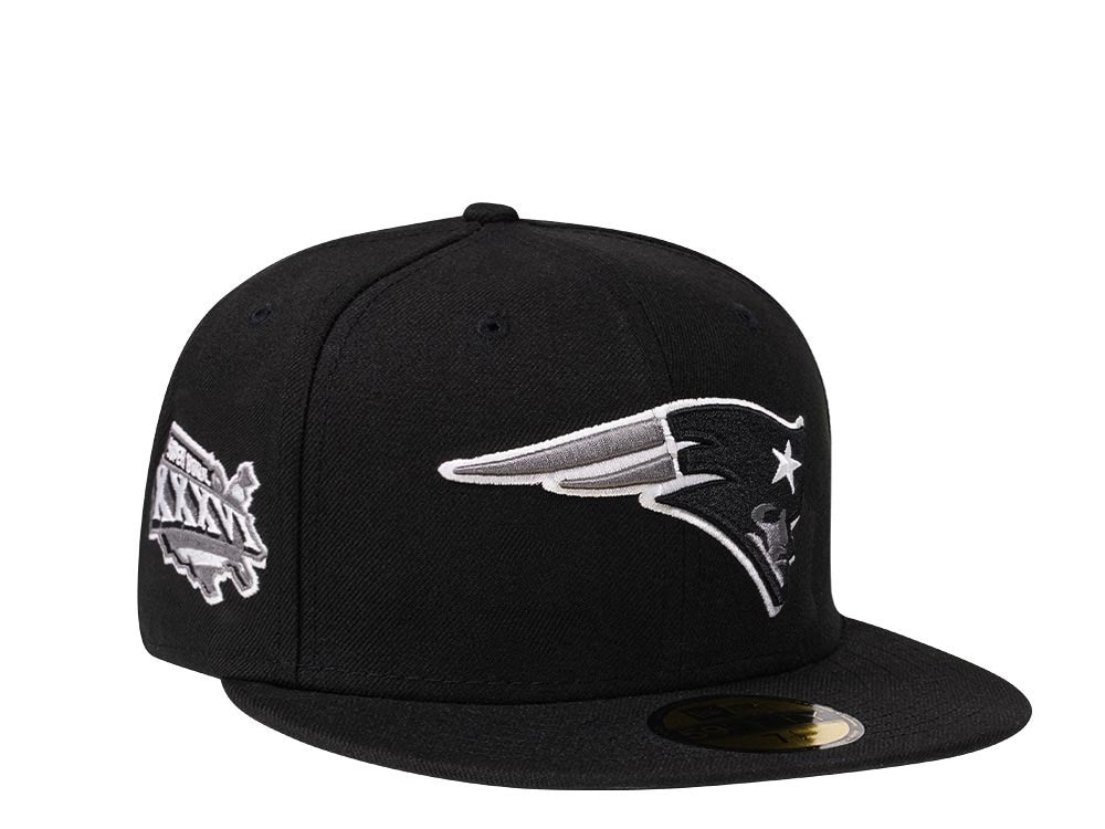 New Era New England Patriots Super Bowl XXXVI Steel Black Edition 59Fifty Fitted Casquette