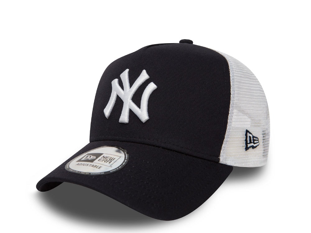 New Era New York Yankees Navy and White A Frame Trucker Snapback Casquette