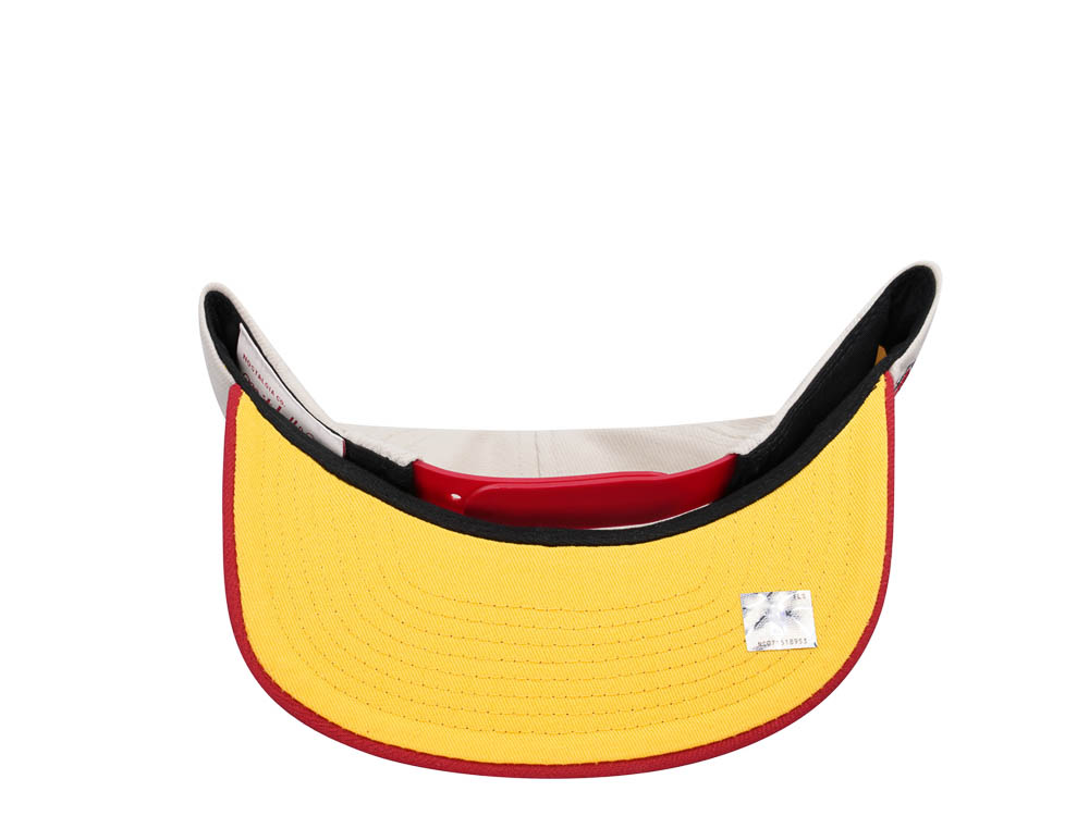 Mitchell & Ness Miami Heat Sail Off White Two Tone Snapback Casquette