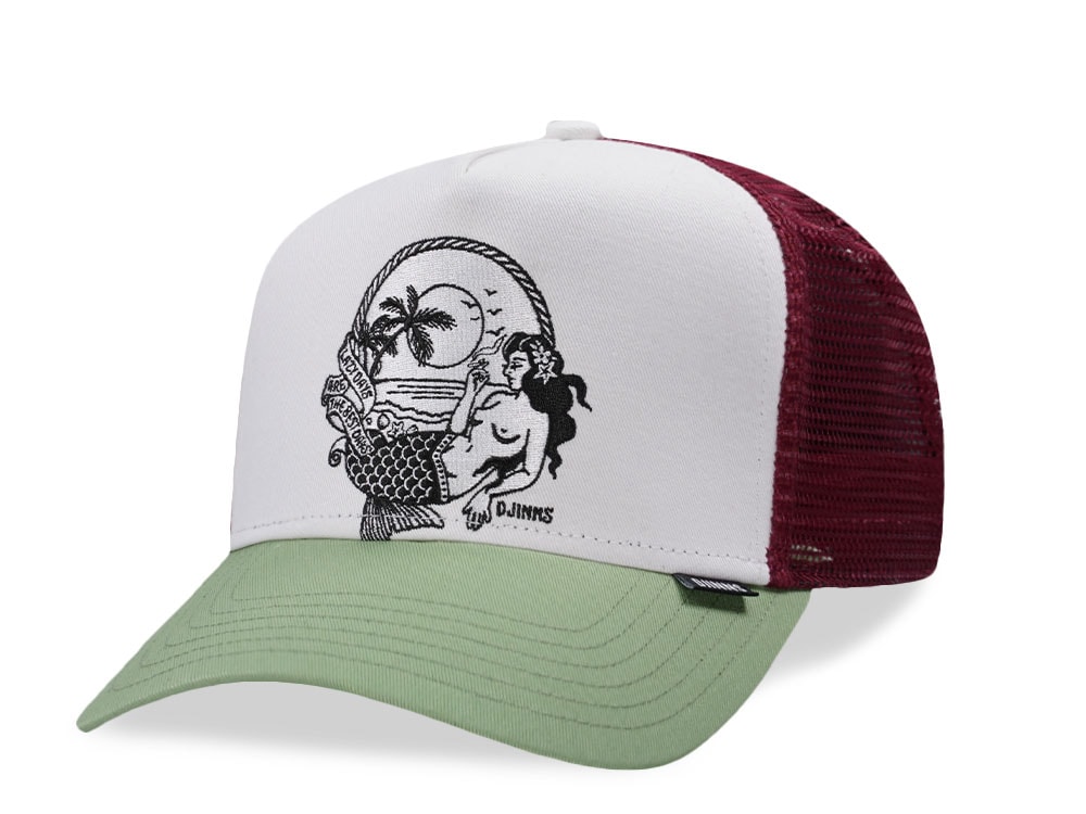 Djinns HFT Lazy Mermaid White Trucker Snapback Casquette