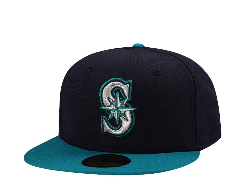 New Era Seattle Mariners Wool Authentic On-Field Green Two Tone Edition 59Fifty Fitted Casquette