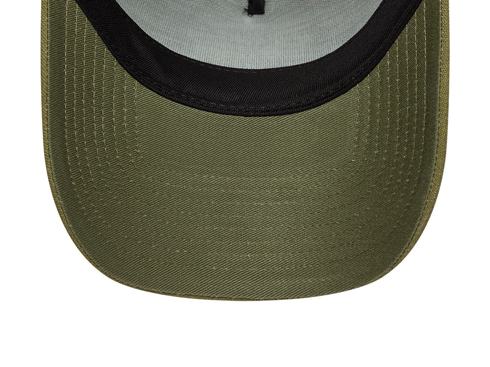 New Era Patch Olive Linen 9Forty E Frame Snapback Casquette
