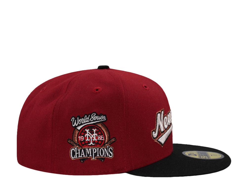 New Era New York Mets World Series 1986 Red Two Tone Edition 59Fifty Fitted Casquette