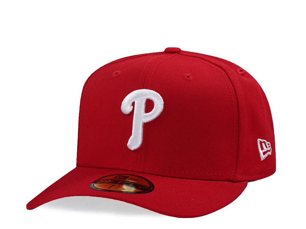 New Era Philadelphia Phillies Scarlet Prime Edition 59Fifty Pre Curved Fitted Casquette