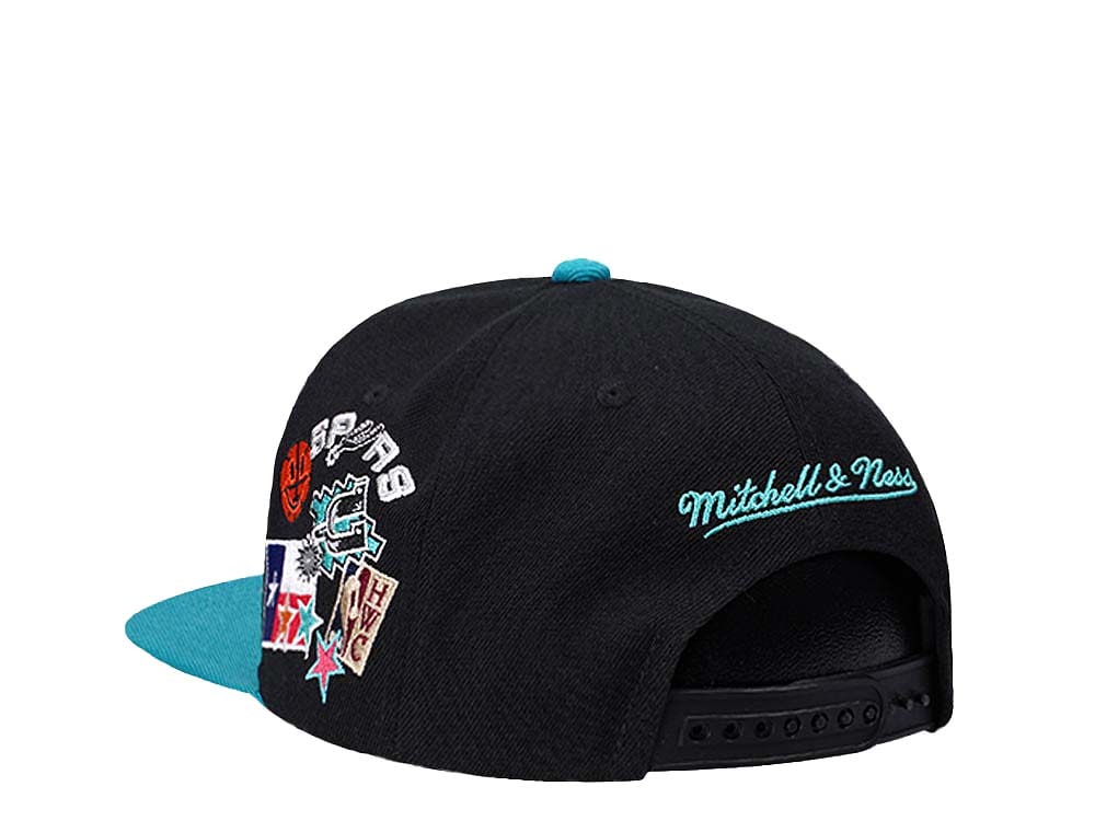 Mitchell & Ness San Antonio Spurs Patch Overload Hardwood Classic Snapback Casquette