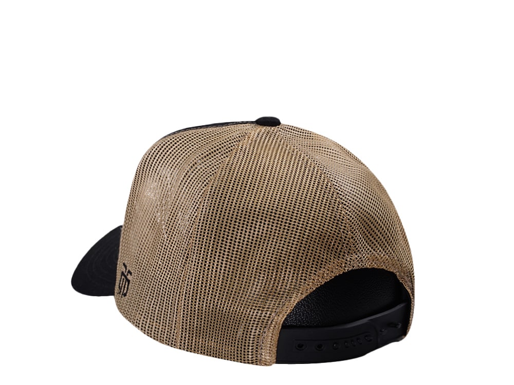Parallel Union Fire Skull Patch Black Distressed Edition Trucker Snapback Casquette