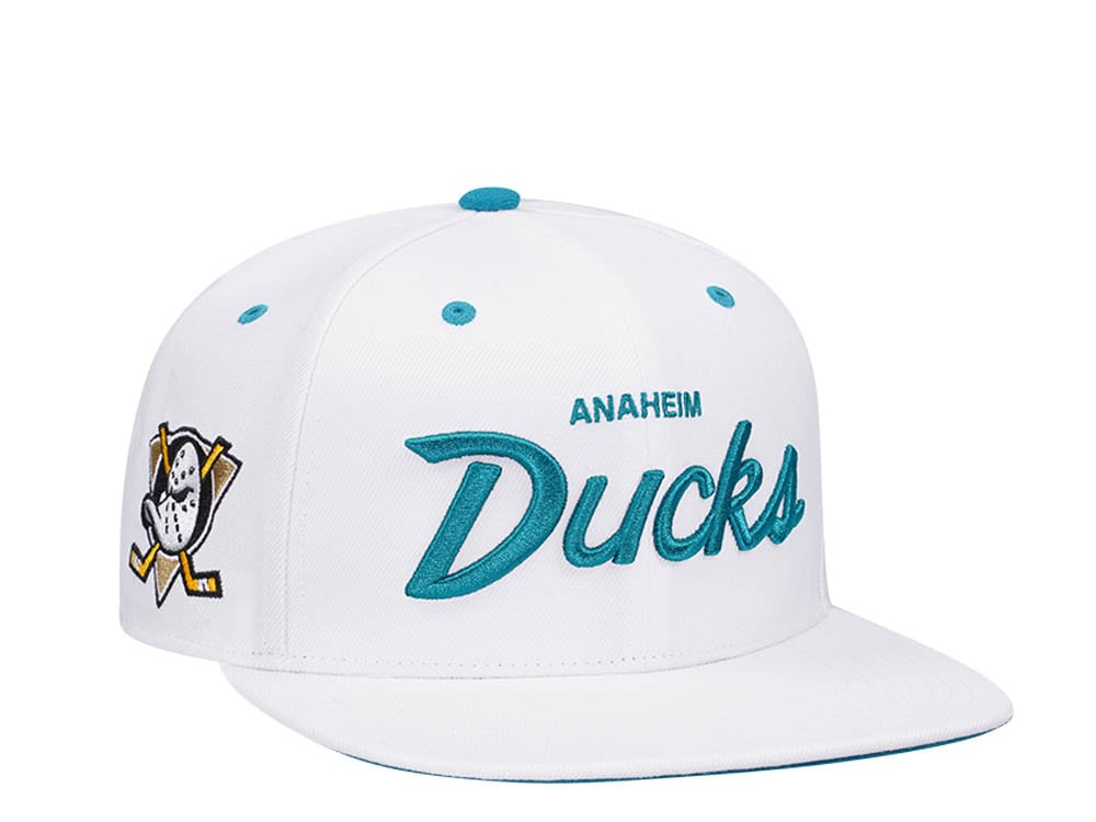 47Brand Anaheim Ducks White Crosstown Script Captain MVP Snapback Casquette
