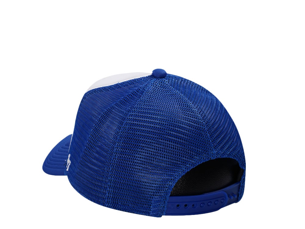 47Brand Edmonton Oilers Vintage 1990 Stanley Cup Blue Foam Champ Offside Trucker Snapback Casquette