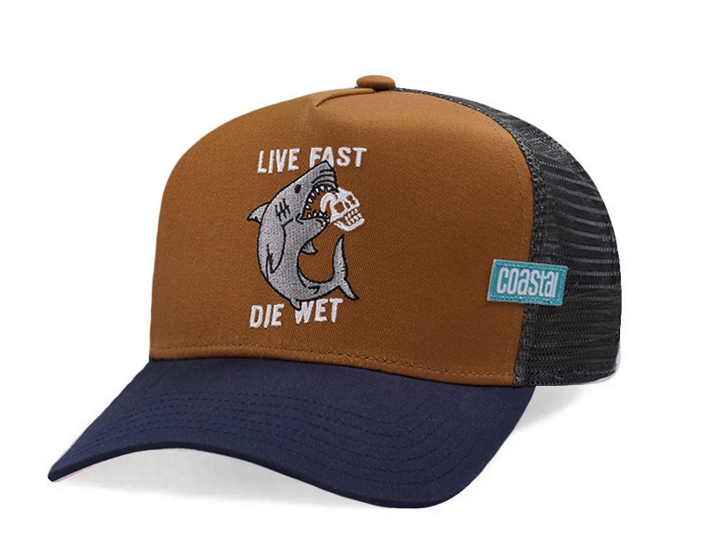 Djinns HFT Live Fast Die Wet Light Brown Coastal Edition Trucker Snapback Casquette