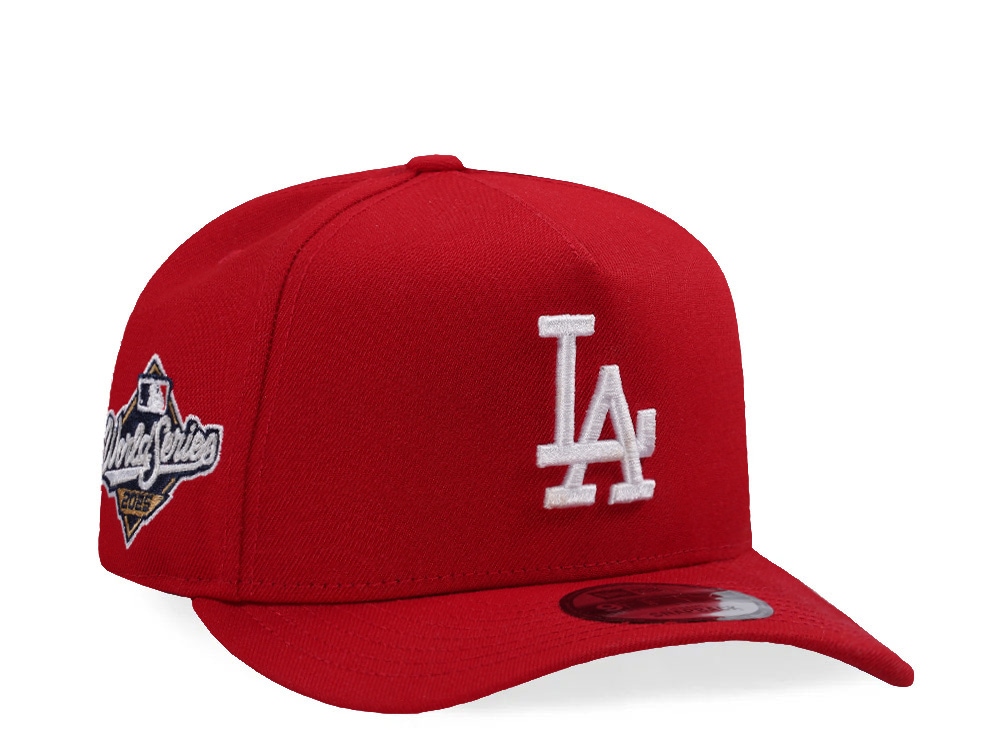 New Era Los Angeles Dodgers World Series 2025 Scarlet Prime Edition 9Fifty A Frame Snapback Casquette