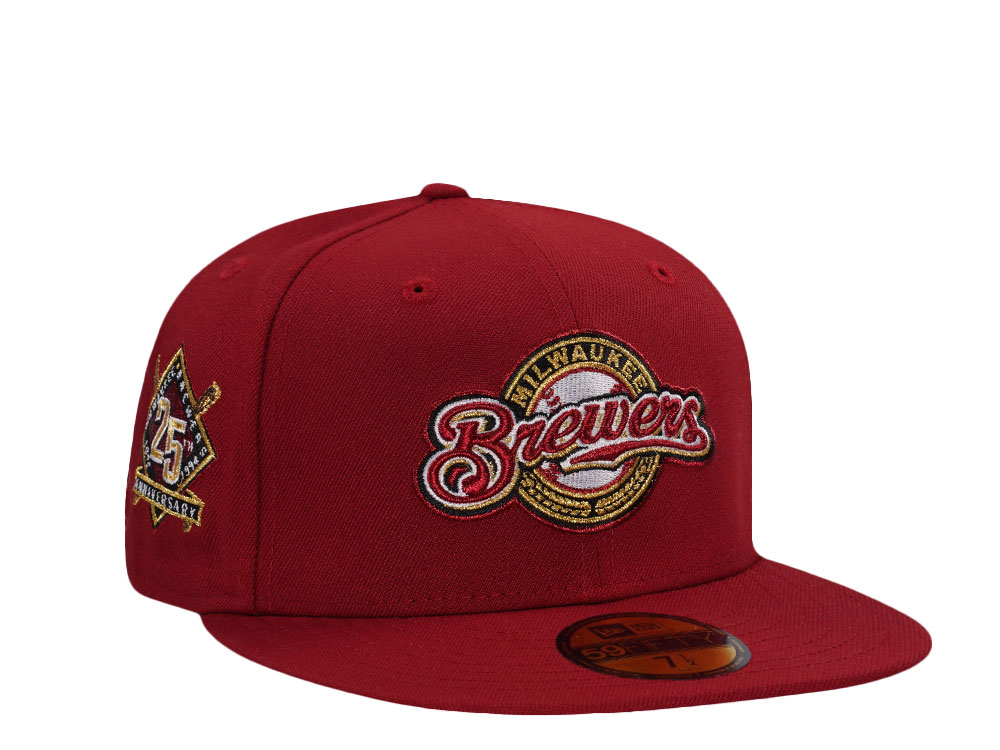 New Era Milwaukee Brewers 25th Anniversary Red Prime Edition  59Fifty Fitted Casquette