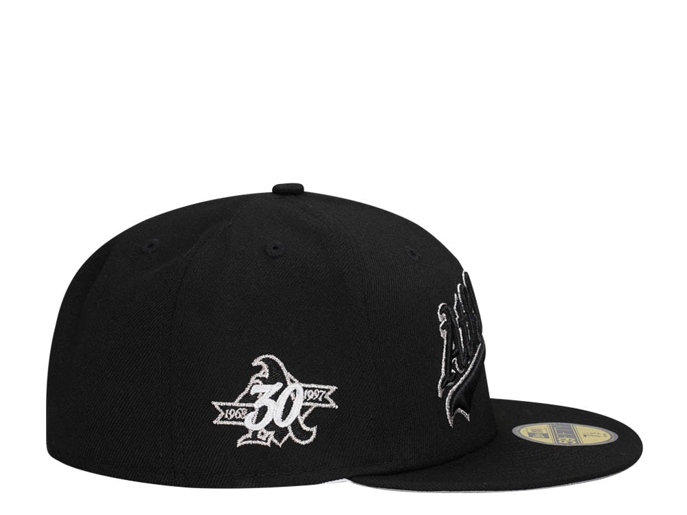 New Era Oakland Athletics 30th Anniversary Black Silver Color Flip Edition 59Fifty Fitted Casquette