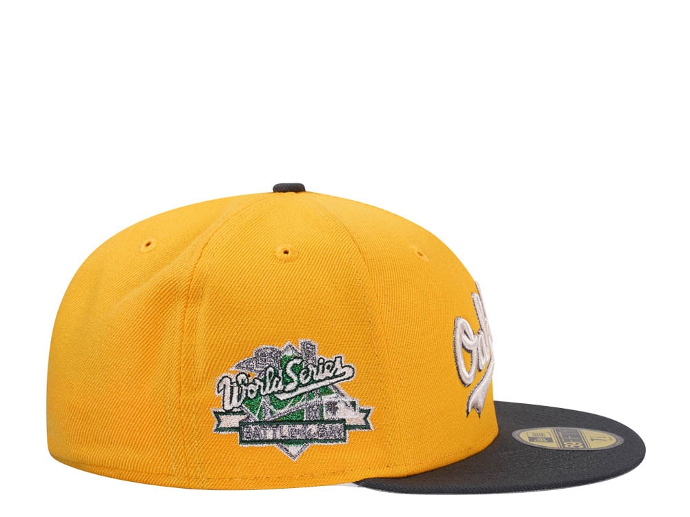 New Era Oakland Athletics World Series 1989 Misty Gold Two Tone Edition 59Fifty Fitted Casquette